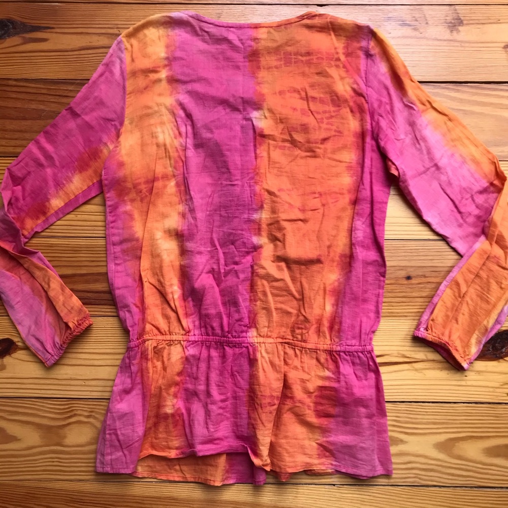 Michael Michael Kors Pink Orange Cotton Beaded Tunic Top, EUC, S - Picture 13 of 14